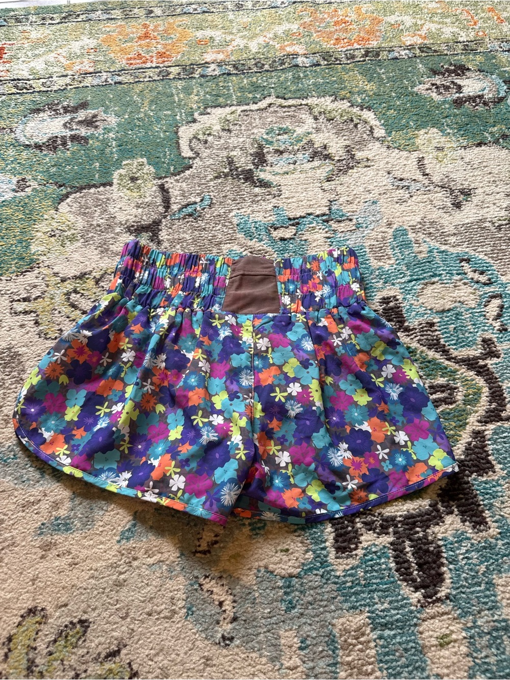 SSYS Multicolor Floral High Waist Running Shorts Size Medium - Picture 5 of 6